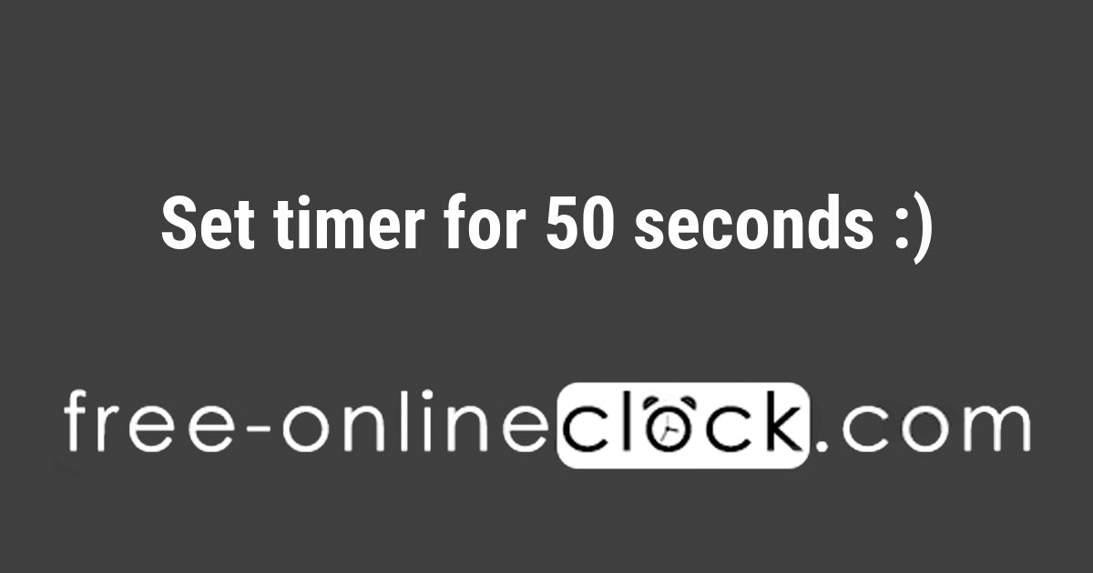 Set timer for seconds 👍